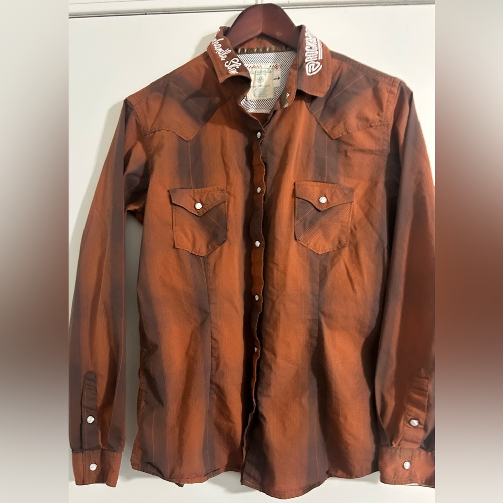 Panhandle Slim Brown Button Down Shirt